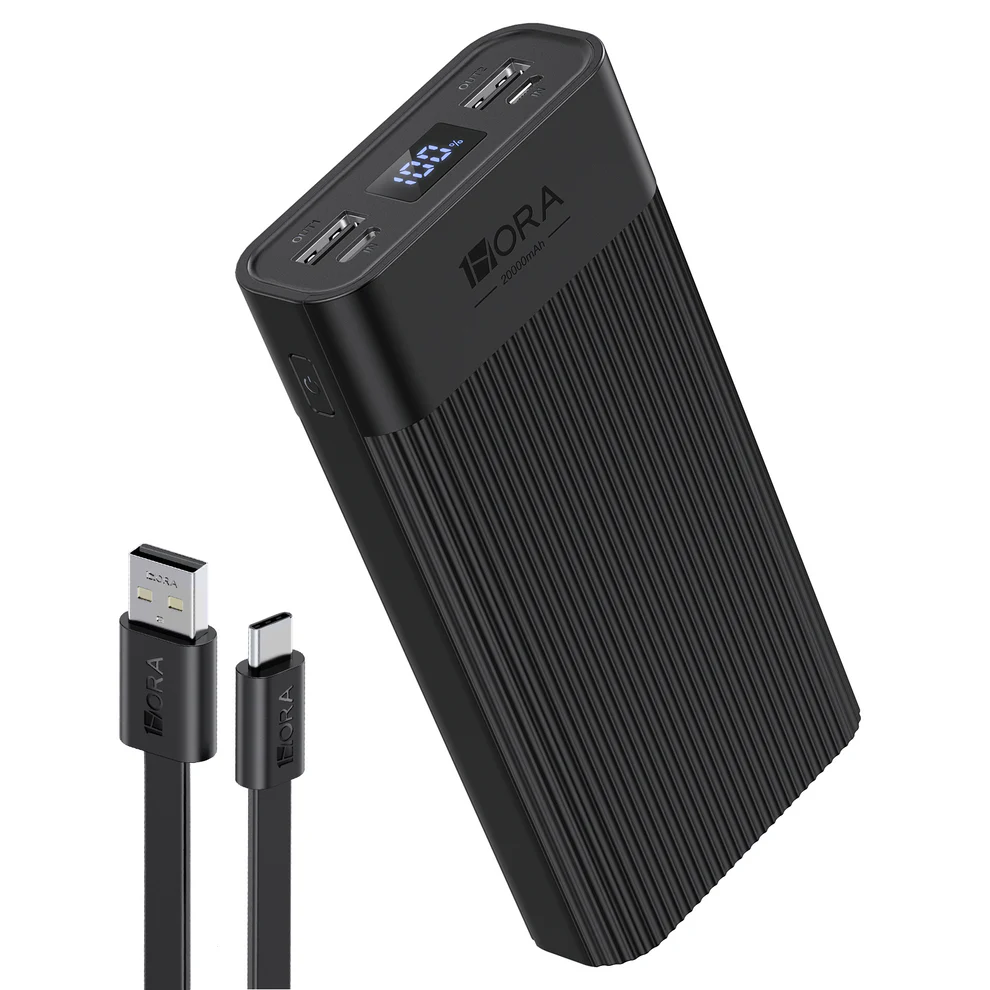 Cargador portatil 20000 mAh con pantalla digital