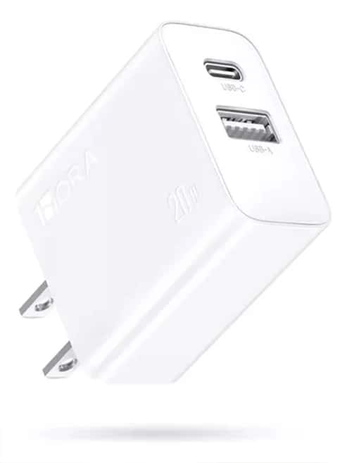 Cargador Rápido Dual 20W USB-C + USB-A GAR161 Blanco 2