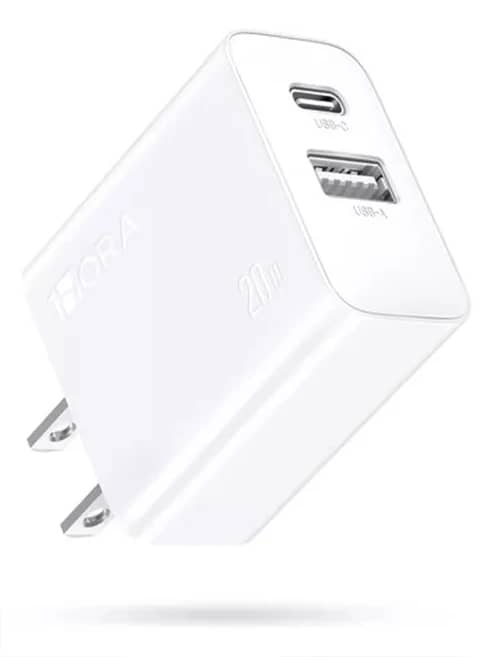 Cargador de doble puerto C-20W blanco GAR161