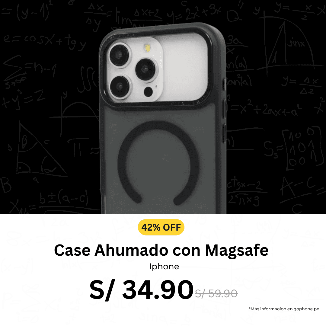Case Iphone Ahumado con Magsafe carga inalambrica Negro 3