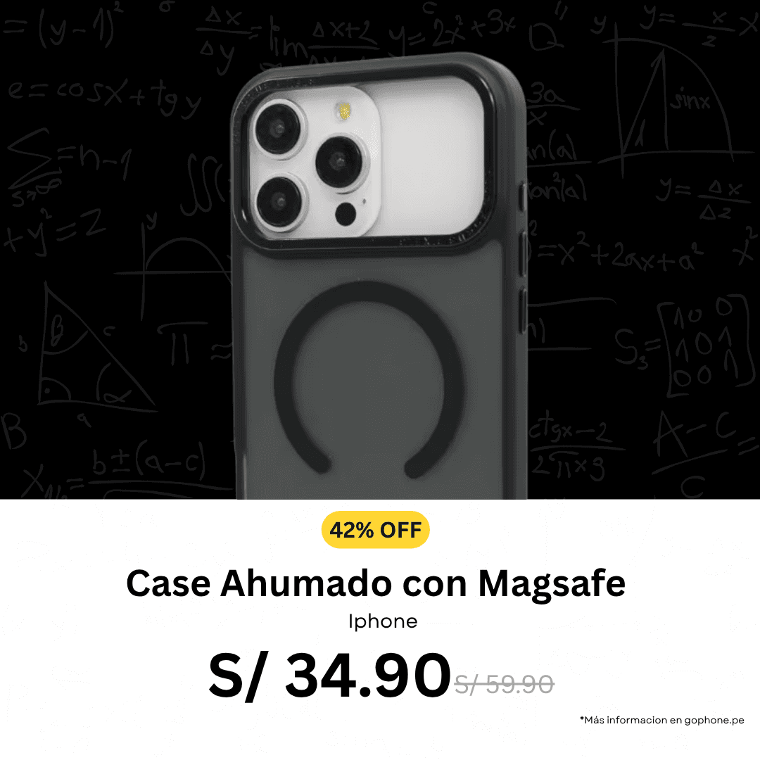 Case Iphone Ahumado con Magsafe carga inalambrica Negro - vista 3
