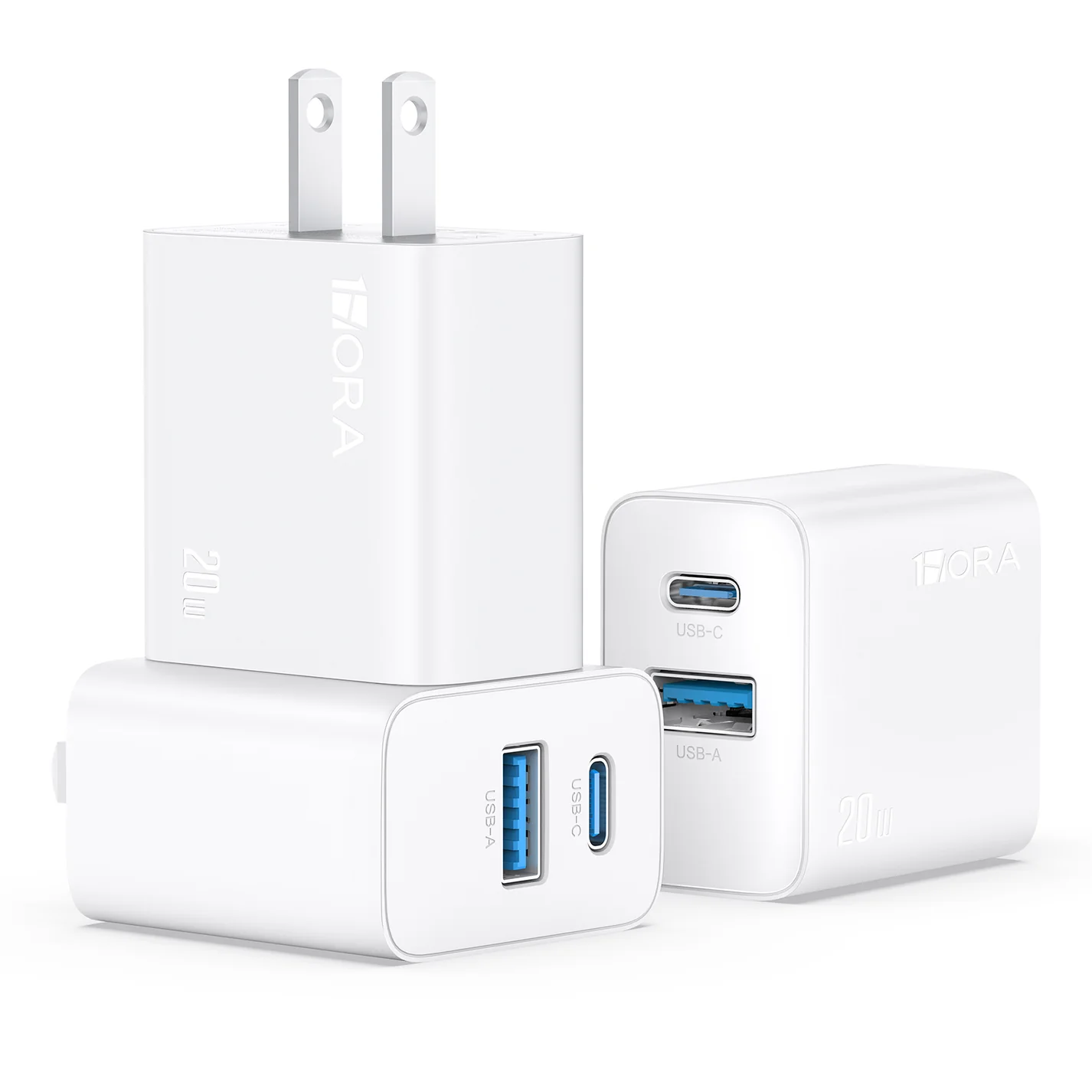 Cargador Rápido Dual 20W USB-C + USB-A GAR161 Blanco 1