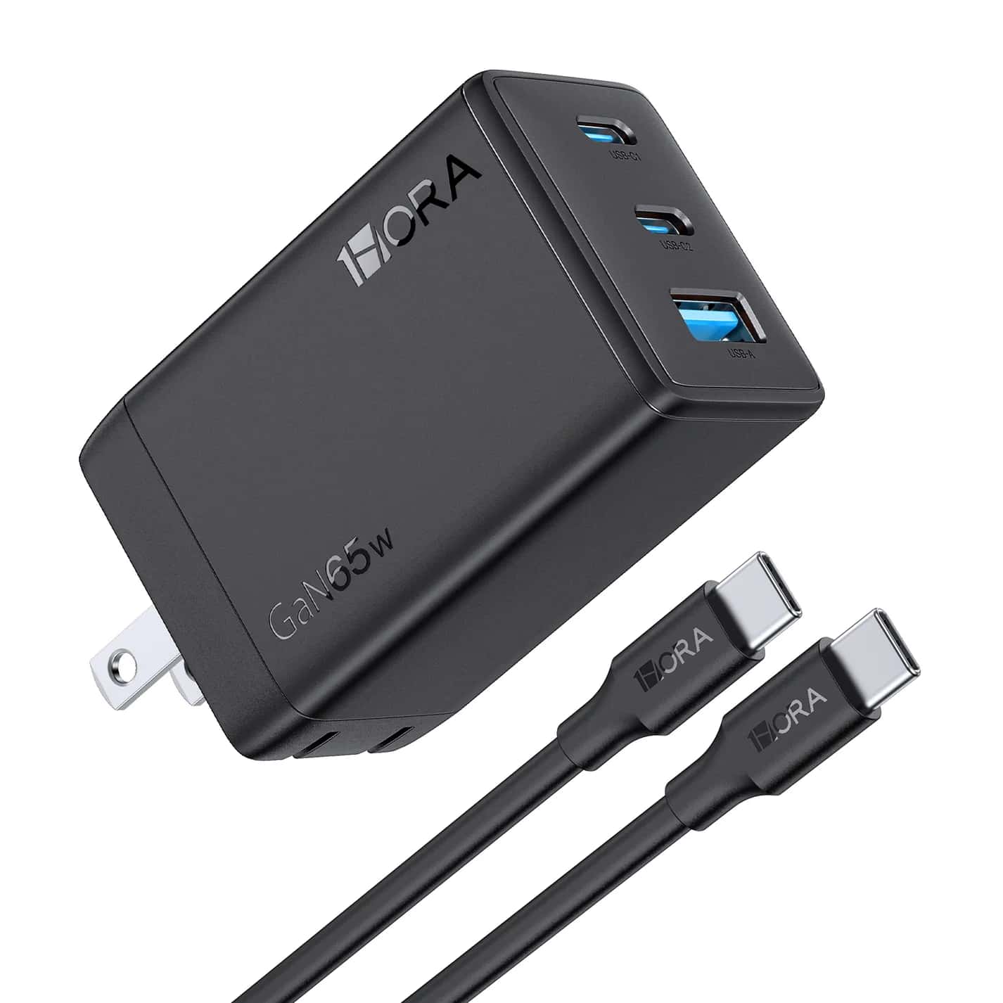 Cargador Rápido 65W – Triple Puerto USB-C + USB-A GAR322 1