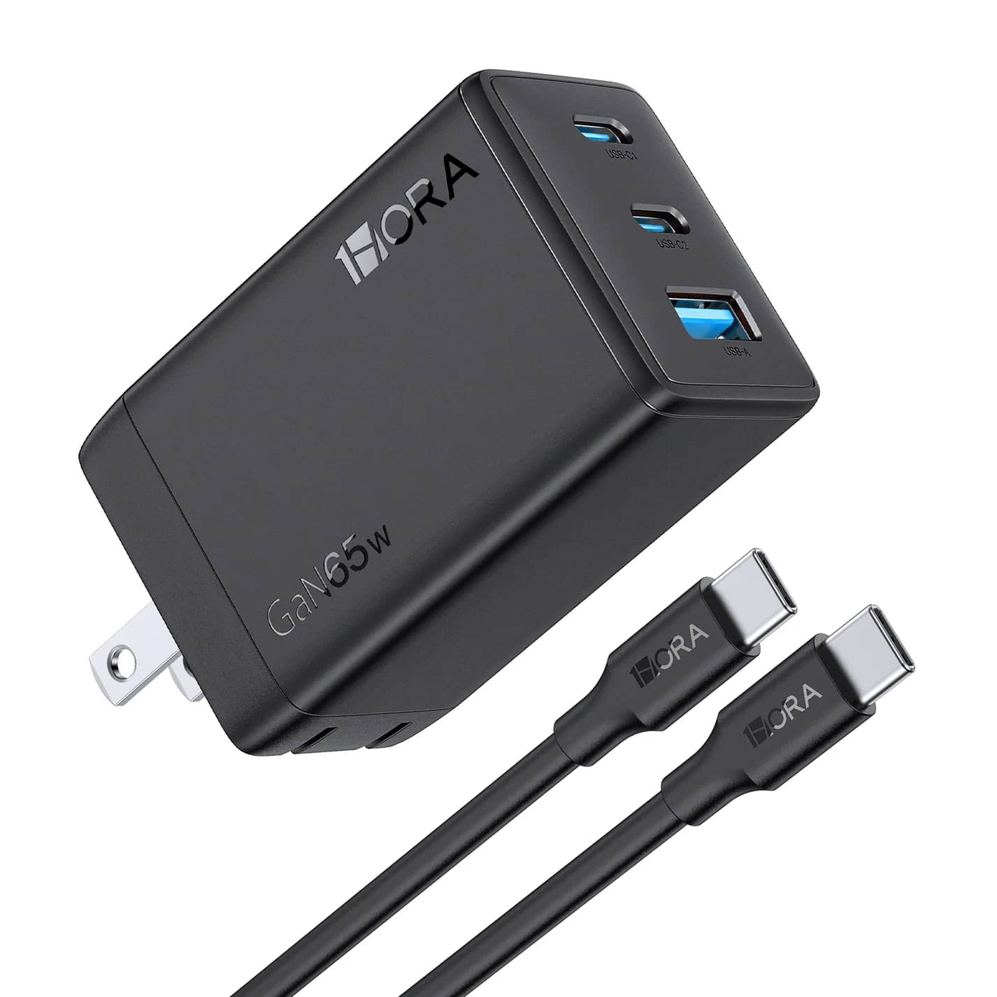 Cargador Rápido 65W – Triple Puerto USB-C + USB-A GAR322 1