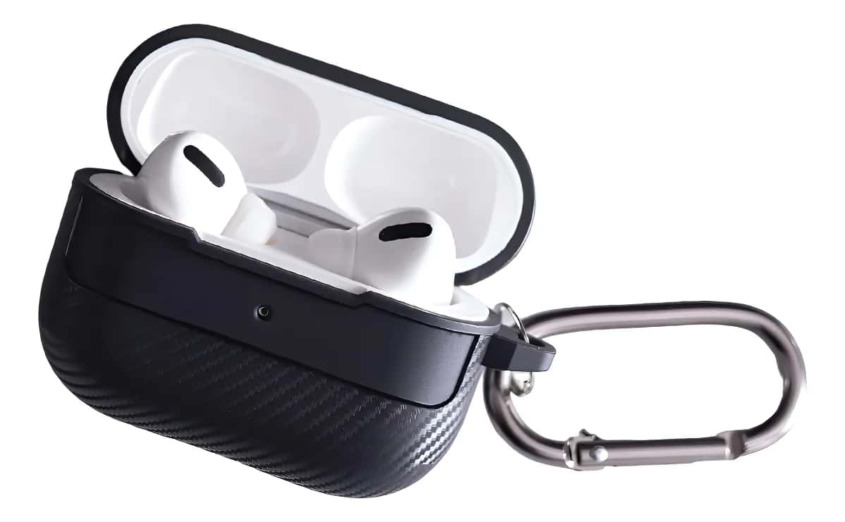 Funda Con Textura De Fibra De Carbono - Airpods Pro 2 Negro 1