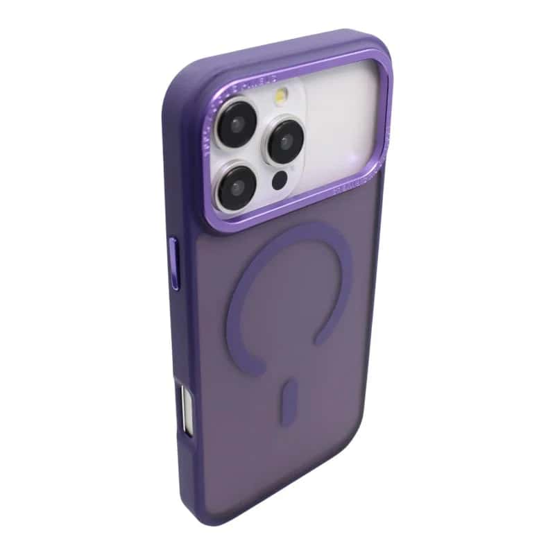 Case Iphone Ahumado con Magsafe carga inalambrica Morado 1