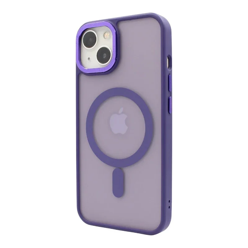 Case Iphone Ahumado con Magsafe carga inalambrica Morado 3