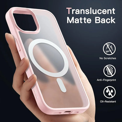 Case Ahumado ROSA Resistente c/ Magsafe IPHONE 13/14 ip82