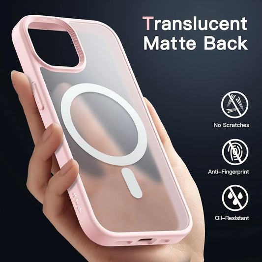 Case Ahumado ROSA Resistente c/ Magsafe IPHONE 13/14 ip82