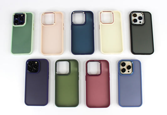 Case Ahumado con AZUL metalizado Negro Iphone 13 pro
